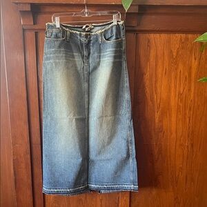NWT Abercrombie & Fitch Blue Denim Maxi Skirt